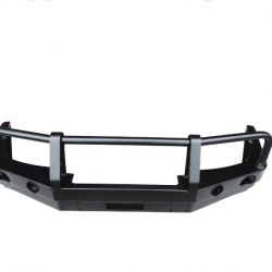 Передній бампер для Mitsubishi Pajero Sport II (2004-2008) з монтажною плитою під лебідку і кенгурятником